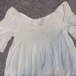 Rue 21  White Off Shoulder Lace Trim Bell Sleeve Top Photo 0