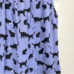 Kate Spade Periwinkle Black Cat Kitty Print Drop Waist Shift Dress Women Size 0 Photo 2