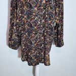 Jane Ashley  Multi-Color Paisley Silk Button Down Blouse NWT Size Large Photo 3