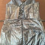 Women’s Full Length Prom Party Dress Criss Cross Straps Leg Slit Size 8 NWOT Photo 10