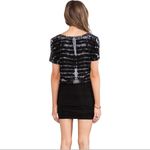 Gypsy 05 Gypsy 5 Shirred Tie Dye Mini Dress in Black & Blue Size Small Photo 1