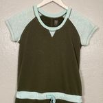 Title Nine Women S Green Blue Dress Colorblock French Terry Pockets Short Sleeve Photo 2