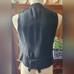 Roberto Makali Wool & Leather Black Vest Size 8 Photo 2