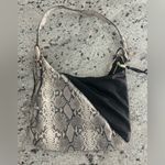 Leifsdottir Anthropologie‎ Snake Print Leather Purse Handbag Shoulder Bag Black Photo 2