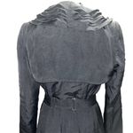 Elie Tahari Sz M Medium  Black Trench coat With‎ Rhinestone Button Detail Photo 8