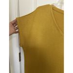 Orvis Yellow Mustard Tunic Top V Neck Soft Comfy Size Large Casual Minimalist Photo 4