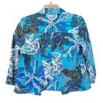 Ruby Rd Petite Blue Floral Print Light Denim Jacket Size 10P Photo 1