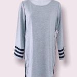 Lounge Mind Matter  Dress Long Sleeves Grey Black Stripes Size L NWT $69.99 Photo 1