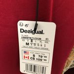 Desigual Womens Shirt S Red Inge Long Sleeve Knit Embellished Tee Top NWT Photo 4