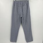Free People  Kate Gingham Pants Navy White 100% Cotton Straight‎ Leg Size Medium Photo 5