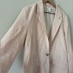 BP . Nordstrom Linen Blend Cinch Sleeve Blazer in Light Pink - Size S Photo 2