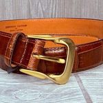 Brighton  Women Belt Genuine Embossed Calfskin on Saddled Leather Brown m14907 Photo 0