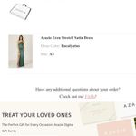 Azazie  Erin Stretch Satin Dress Eucalyptus Photo 3