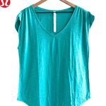 Lululemon athletica Aqua Teal V-Neck Women's Top Size 12 Photo 0