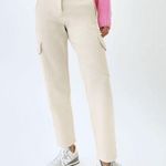 Wilfred Aritzia Cream Modern Cargo Utility Denim Pants Size 4 Photo 0