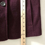 Lands' End  Womens Coat Wool Blend Pockets Lined Button Front Burgundy 10T Tall Photo 6
