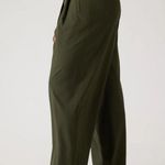 Athleta 2T Brooklyn Heights Pleated Wide Leg Pant 2 Tall Aspen Olive Green Photo 4