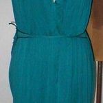 New Womens 8 NWT Designer Doo.Ri Dark Teal Aqua Blue Dress T Back Belt Sleeveles Photo 0