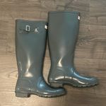 Hunter Women’s  Original Gloss Tall Gray Waterproof Rain Boots, Size US5M/6F Photo 0