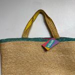 Kalor Straw Vintage Drawstring Beach Bag Tan Photo 1