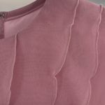 JCPenney Fashion vintage 70s Pink Chiffon ruffle floor length Dress prom costume Size 12 Photo 6