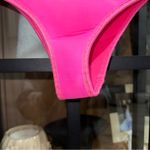 Triangl bikini bottoms neon pink barbie cheeky low rise high leg scuba swimsuit Size M Photo 3
