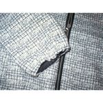 EXPRESS New Womens Large Black White Textured Jacket Work School Tweed Look Zip Photo 4