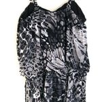 Aqua Green Tankini Top Tie Waist Small Black/White Photo 5