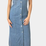 31. House of Harlow Sleeveless Denim Maxi Dress Size Medium Blue Size L Photo 0