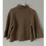 Banana Republic Brown Cavo Flare Sleeve Wool Blend Cable Knit Sweater Size XS Photo 11