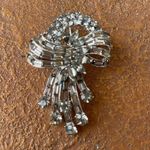 Sterling Silver Diamond bow brooch Photo 1