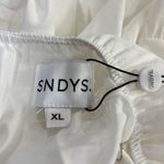 SNDYS Indigo Dress Womans XL White Maxi Plunging Neckline Summer Flowy NEW Photo 4