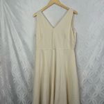 Gal Meets Glam  Kendra Cream‎ Sleeveless Fit N Flare Dress Size 8 FLAWED Photo 6