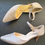 Paul Green sz 9.5 Womens D'Orsay Metallic Pointed Distressed Kitten Heel Pumps Photo 1