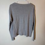 Ralph Lauren Lauren Embellished Sweatshirt Gray Long Sleeve Size Medium Photo 4