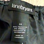 Lane Bryant Plus 24 3X Black Purple Floral Tank A Line Dress Fit n Flare Photo 1