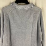 PBJ Blues Acid Wash Blue Denim Collar Button Front Tunic Sweater Large NEW Photo 3