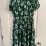 Lulus Floral Dressed Up Dark Green Floral Print Midi Dress Photo 0