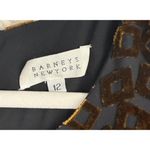 barney's new york Barneys New York Dress Womens Size 12 Brown Velvet Burn Out Geometric Maxi Gown Photo 5