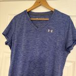 Under Armour  Blue V Neck Heat Gear Shirt Size‎ Large Photo 2
