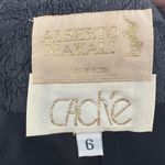 Cache Vtg Alberto Makali Suit Blazer and Skirt Set Foil Texture Gray size 6 Photo 5