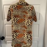 Bimba Y Lola leopard print silk blouse medium Tan Photo 2