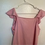 Nine West Sleeveless Ruffle Detail Blouse Pink Photo 8