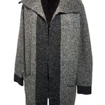 Cyrus Cardigan Charcoal Gray Fuzzy Pockets Open Front Duster Sweater Size Medium Photo 0