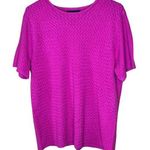 Sag Harbor  Sweater Pink Short Sleeve Shirt L Photo 0