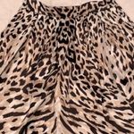 White House | Black Market WHBM Pleated Leopard Print Sateen Skirt sz 10 in brown multi Photo 5