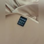 SheIn  Twist Front Wrap Hem Satin Dress Photo 9