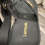Larroude Milan Grommet Sandals Black 10/11 Photo 7