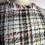 Cupcakes and Cashmere Multicolor Tweed Fringe Short Sleeve Top Women's M Photo 2