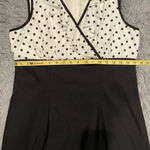 Vintage Polka Dot Belted Dress Mad Men Black White Polyester Size 14 Photo 11